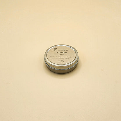 Graviola (Annona muricata) balm is reducing inflammation, promoting wound healing, and potentially addressing conditions like eczema and acne, due to their antioxidant and antibacterial properties. 