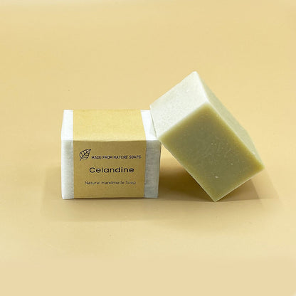 All Natural Celandine Herb Bar Soap Eczema Handmade